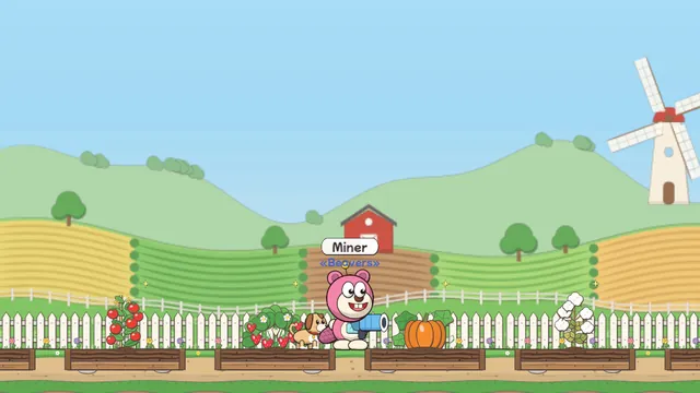 Ripe turnips, tomatoes, strawberries, a pumpkin and cotton in the Community Garden